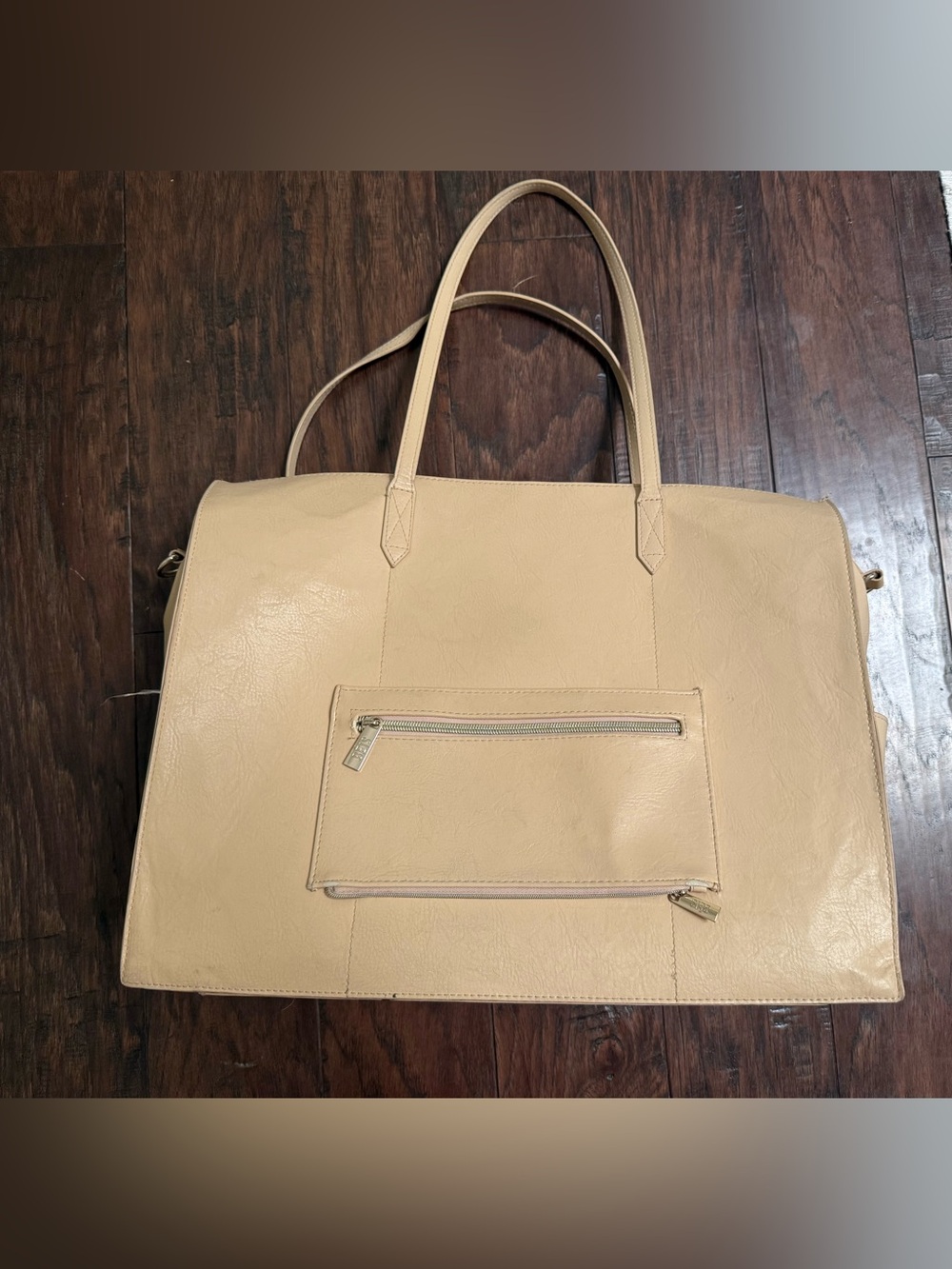 BEIS Beige Women's Tote Bag with Front Zip Pocket